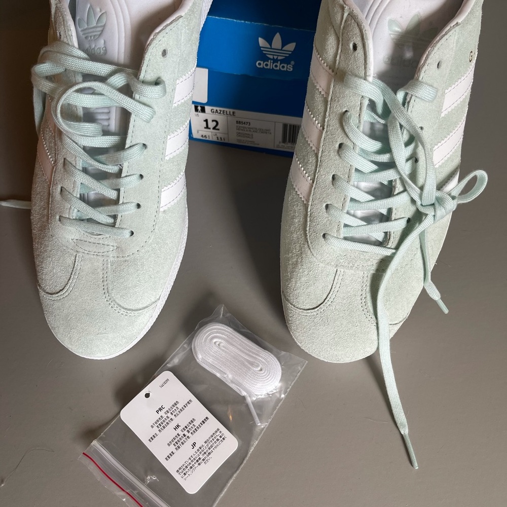 Adidas Mint Green Gazelle Shoes / Men’s 12